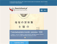 Tablet Screenshot of franciszkanie.pl
